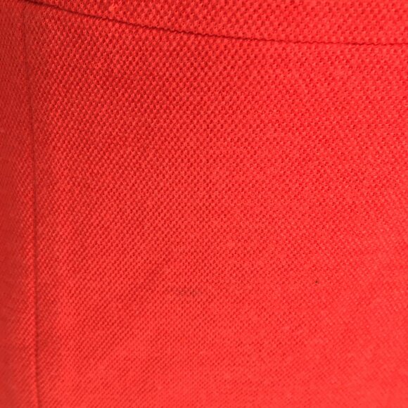 SANDRO Red/Orange Wool Blend Gold Zip Shoulder 3/4 Sleeve Sheath Shift Dress - Picture 12 of 16